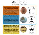 Mr. Bomb - Bath Bombs for Men - for Soothing Well Deserved Relaxation for Men - Set of 6 Tennis Ball Size (5 Ounce) Bombs of Our Most Popular Manly Scents