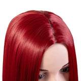 Onedor 31 Inches Long Straight White Synthetic Hair Women Full Head Cosplay Wig with Wig Cap (1001 - White)