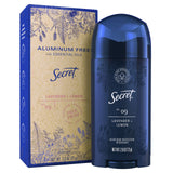 Secret Aluminum Free Deodorant for Women with Essential Oils, Lavender & Lemon, 2.6 oz