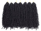 6Packs Goddess Box Braids Twist Crochet Hair Curly ends Synthetic Kanekalon Fiber Braiding Hair 20 Inch (20(7Packs), 1#)