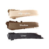 3-in-1 Cream Eye Palette. Highlighter/Primer, Eyeshadow & Liner. Castor Oil for Nourishing – UNDONE BEAUTY 3-in-1 Eye Palette. Long wear Base, High Pigment Shadow & Liner. Smokey Eye. ROYALTY