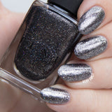 ILNP Private Reserve - Black Holographic Metallic Nail Polish