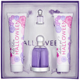 Halloween by J. Del Pozo for Women - 4 Pc Gift Set 3.4oz EDT Spray, 5oz Fruit Body Lotion, 5oz Shower Gel Bubbles, 0.15oz EDT Splash