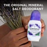 Crystal Deodorant - Mineral Roll on Vegan Deodorant for Women and Men, Lavender & White Tea - 2.25 fl. oz. (3 Pack)