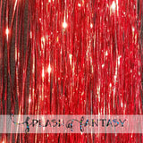 40" Hair Tinsel 100 Strands (Shiny Red)