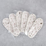 6 Pairs Cute Disposable Slippers, Cotton Cloth Closed Toe Slippers for Women and Men, Breathable Non-Slip Slippers for Guests, Travel, Cats