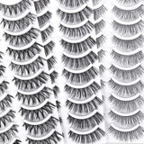 Eliace 50 Pairs 5 Styles Lashes Bulk Handmade False Eyelashes Set Professional Fake Eyelashes Pack, Lashes For Women, Eyelashes Natural Look Very Soft and Comfortable, With Free Eyelash Tweezers