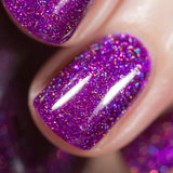 ILNP Zoe - Bold Raspberry-Purple Holographic Nail Polish