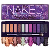 Urban Decay Naked Ultraviolet Eyeshadow Palette, 12 Vivid Neutral Shades with Purple Pop - Ultra-Blendable, Rich Colors with Velvety Texture - Set Includes Mirror & Double-Ended Makeup Brush