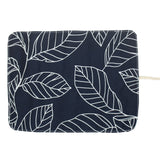 12 Pockets Makeup Brushes Rolling Case Pouch Holder Cosmetic Bag Organizer Case with Belt Strap, NO BRUSHES (Blue Leaf)