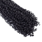 6Packs Goddess Box Braids Twist Crochet Hair Curly ends Synthetic Kanekalon Fiber Braiding Hair 20 Inch (20(7Packs), 1#)