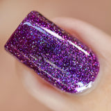 ILNP Zoe - Bold Raspberry-Purple Holographic Nail Polish