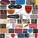 3 Swords Germany - brand quality 7 piece manicure pedicure kit set - nail care tools - Made in Solingen Germany (F9O)