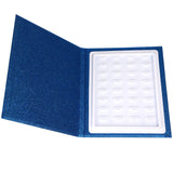 16 Pairs Eyelash Storage Book Eyelashes Case Makeup Display Sample Paper Empty Holder Blue Glitter Container Fake eyelashes Catalog Box by HeyAlice