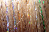 20" Hair Tinsel 300 Strands Three Amazing Colors (Sparkling Silver, Sparkling Gold, Shiny Green)