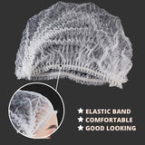 [200 Pack] 21 Inch White Hair Net - Disposable t Men and Women Bouffant Cap, Latex Free Head Cover for Food Service, Cooking, Medical, Surgical, Hospital Nurse, Kitchen, Spa, Tattoo, Tanning and Salon