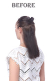 OneDor 24" Straight Full Head Kanekalon Futura Heat Resistance Hair Extensions Clip on in Hairpieces 7pcs 140g (Straight 8#-Light Chestnut Brown)