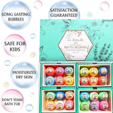 La Bombe Natural Bath Bombs Gift Set. 24 Pc Large Bath Balls Wrapped in 4 Gift Boxes Perfect Relaxation and Moisturizing Gift for Woman