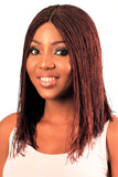 WOW BRAIDS Twisted Wigs, Blunt Bob - Micro Twist Wig - Color 35-12 Inches. Synthetic Hand Braided Wigs for Black Women.