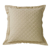 HiEnd Accents Diamond Pattern Linen Quilted Euro Sham, 26"X26" Khaki