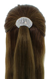 Rhinestone Ponytail Holder by Crystal Avenue | Stretchy Elastic Hair Tie | Silvertone with Sparkling Crystals