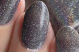 ILNP La Catedral - Neutral Charcoal Grey Holographic Sheer Jelly Nail Polish