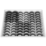 30 Pairs False Eyelashes Wholesale 6D Natural Wispy Fake Eyelashes 15-19MM Medium Lashes 6 Styles Mixed Fluffy Volume Faux Mink Eyelashes Pack