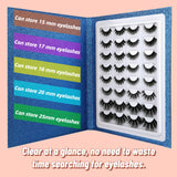 16 Pairs Eyelash Storage Book Eyelashes Case Makeup Display Sample Paper Empty Holder Blue Glitter Container Fake eyelashes Catalog Box by HeyAlice
