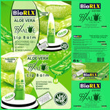 BioRLX 99% Purity Aloe Vera Gel with Collagen and Hyaluronic Acid for Face, Body and Hair & Soothing,Moisture,Sun Burns,Anti-Wrinkle, Anti-Aging,Dry Skin (250 ml + Color Free Lip Balm)