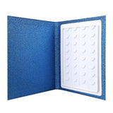 16 Pairs Eyelash Storage Book Eyelashes Case Makeup Display Sample Paper Empty Holder Blue Glitter Container Fake eyelashes Catalog Box by HeyAlice