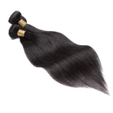 14 Inch Human Hair Weft Sew In Natural Black Brazilian Hair 3 Bundles Long Silky Straight Unprocessed Hair Weave Extensions for Women 14"x3#1B 300g/pack