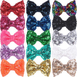 15pcs Girls Hair Bows Clips 3inch Sequins Hair Bows on Alligator Hair Clip Kids Children Hairpins Accessories (3in sequins bows-15pcs)