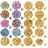 Bememo 13000 Pieces Nail Art Rhinestones Kit Nail Rhinestones Nail Studs Half Pearl Horse Eye Rhinestones in 6 Boxes with Pick Up Tweezers and 2 Pieces Rhinestones Picking Pen for Nail Art Craft DIY