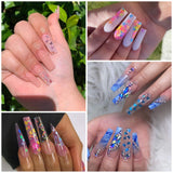 SXC Cosmetics P-05 Polygel Nail Kit with UV Lamp Butterfly Series Jelly Translucent 10 Colors 15ML Nail Extension Gel All-in-One Nail Enhancement Starter Gel Builder Nail Technician Set