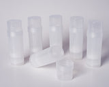 Empty Deodorant Containers Round (2.2oz, Pack of 6) - BPA Free Clear Plastic, Small Size Great for Carry-On Travel, DIY Make Your Own Deodorant, Lip Balm, Lotion Bar, Moisturizer, Heel Balm, Sunscreen