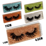 25 Pairs False Eyelashes Wholesale 20MM Faux Mink Lashes 5 Styles Mixed Dramatic Fake Eyelashes Bulk with 25 Glitter Eyelash Boxes