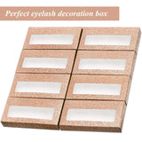 50 Pieces Empty Eyelash Case Boxes Lash Box Packaging Empty Lash Boxes Glitter Paper Cardboard Plastic Eyelash Storage Box False Lashes Cases Holder (Champagne Gold)