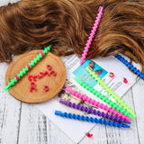 100 Pieces Spiral Hair Perm Rod Spiral Rod Plastic Long Barber Hairdressing Styling Curling Perm Rod Hair Rollers Salon Tools for Women Girls