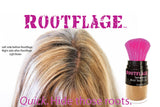Rootflage Root Touch Up Hair Powder - Temporary Hair Color, Gray Coverage, Root Concealer, Thinning Hair Filler, Dry Shampoo- Kabuki Applicator 9 Grams (05 Light Brown)
