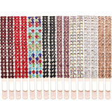 Rhinestone Crystal Bobby Pins Double Row Rhinestone Hair Barrette Clip Metal Hair Pins for Women Girls (Multi Color)