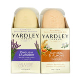 Yardley London Soap Bath Bar Bundle - 2 Bars: English Lavender & Oatmeal and Almond Naturally Moisturizing Bath Bar, 4.25 oz. (Pack of 2, One of Each)