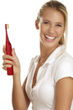 Pursonic S430 SmartSeries Electronic Power Rechargeable Sonic Toothbrush, 12 Brush Heads Included, Red