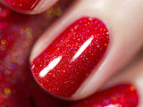 ILNP Stopping Traffic - Fire Engine Red Holographic Nail Polish