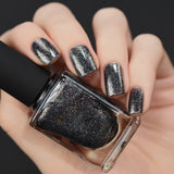 ILNP Private Reserve - Black Holographic Metallic Nail Polish