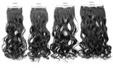 PRETTYSHOP XXL 4 pieces SET clip in extensions hair extension thickening hair part wavy heat resistant CES302-1