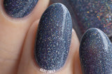 ILNP Industrial Park - Neutral Denim Blue Holographic Sheer Jelly Nail Polish