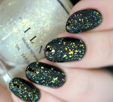 ILNP Up Top - Gold, Bronze, Green Color Shifting Iridescent Flakie Topper Nail Polish