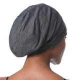 Large Satin Lined Bonnet Hair Cover Sleep Cap Adjustable Silky Beanie Slouchy slap Hats for Women Braids,Dreadlocks Long Curly Hair (X-Large, X-Large grey)