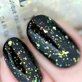 ILNP Up Top - Gold, Bronze, Green Color Shifting Iridescent Flakie Topper Nail Polish