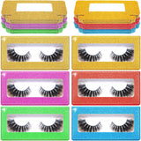 54 Pieces Christmas Empty Eyelashes Packaging Paper False Christmas Eyelash Storage Box False Eyelash Cases Without Trays